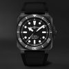 BR-03 Diver Automatic 42mm Ceramic and Rubber Watch, Ref. No. BR03A-D-BL-CE/SRB