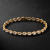 18-Karat Yellow Gold Topaz Tennis Bracelet