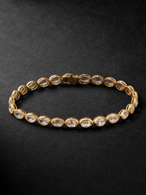 18-Karat Yellow Gold Topaz Tennis Bracelet 18-Karat Yellow Gold Topaz Tennis Bracelet
