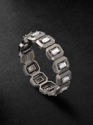 Bezel & Beyond 18-Karat Blackened Gold Diamond Ring