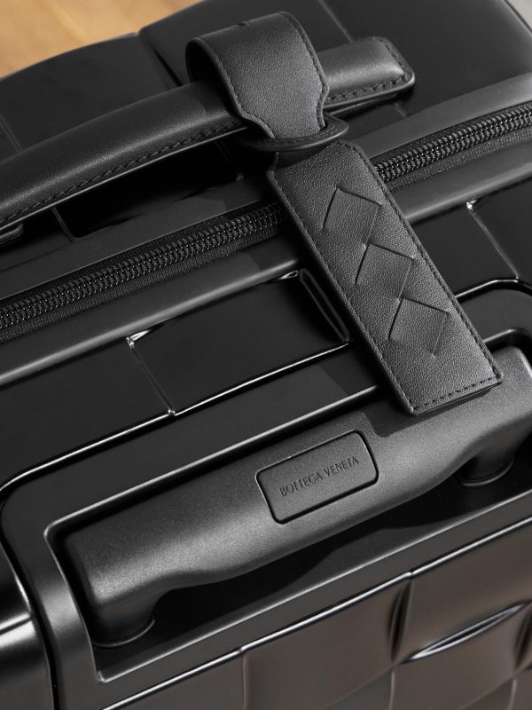 Odyssey 55cm Leather-Trimmed Intrecciato Polycarbonate Suitcase - CU Odyssey 55cm Leather-Trimmed Intrecciato Polycarbonate Suitcase - CU