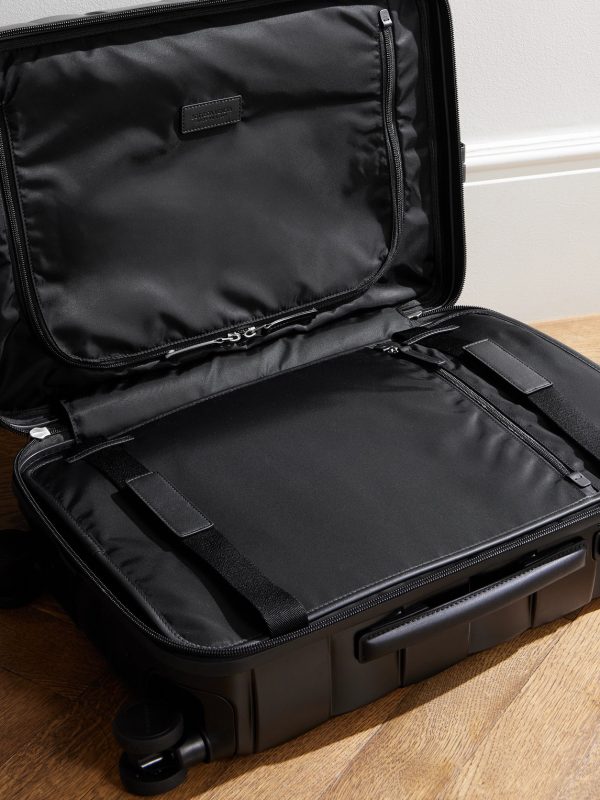 Odyssey 55cm Leather-Trimmed Intrecciato Polycarbonate Suitcase - E1 Odyssey 55cm Leather-Trimmed Intrecciato Polycarbonate Suitcase - E1