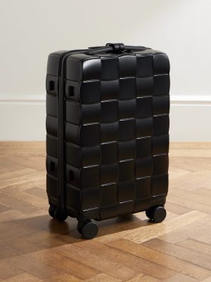 Odyssey 55cm Leather-Trimmed Intrecciato Polycarbonate Suitcase Odyssey 55cm Leather-Trimmed Intrecciato Polycarbonate Suitcase