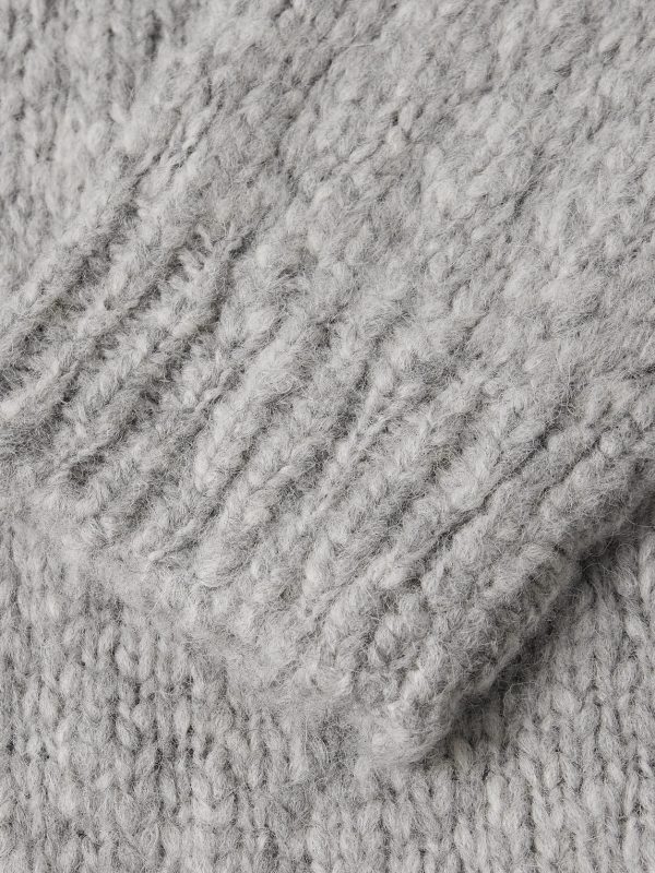 Alpaca-Blend Bouclé Zip-Up Cardigan - E1 Alpaca-Blend Bouclé Zip-Up Cardigan - E1