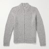 Alpaca-Blend Bouclé Zip-Up Cardigan Alpaca-Blend Bouclé Zip-Up Cardigan