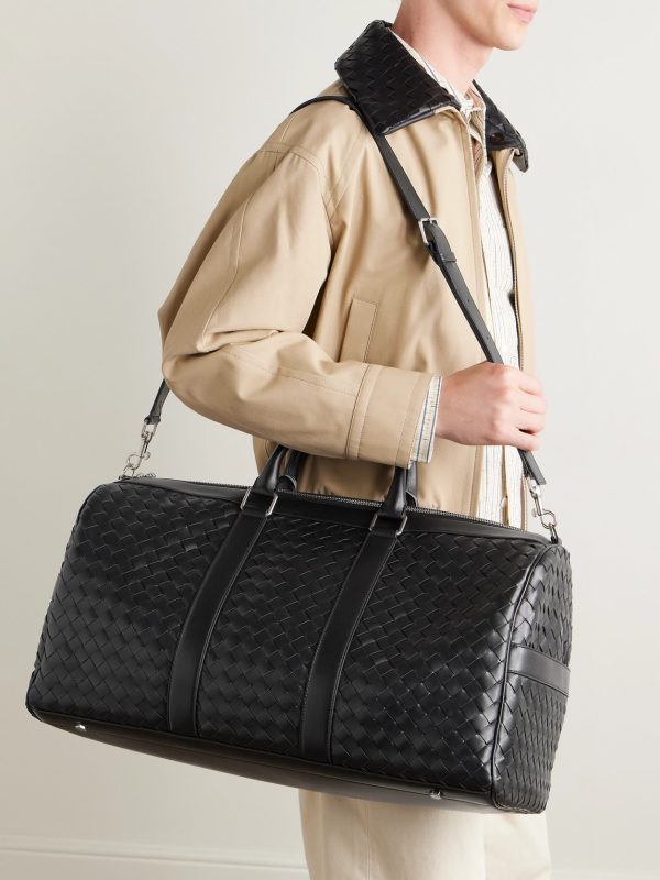 Intrecciato Leather Weekend Bag - E2