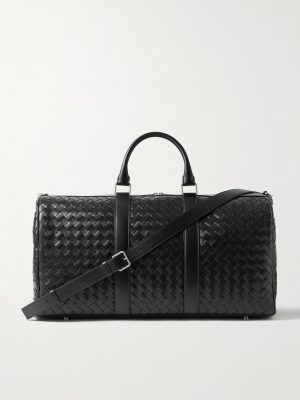 Intrecciato Leather Weekend Bag