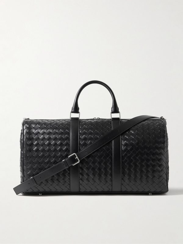 Intrecciato Leather Weekend Bag