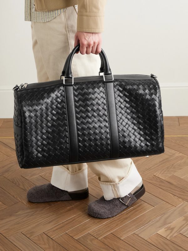 Intrecciato Leather Weekend Bag - OU