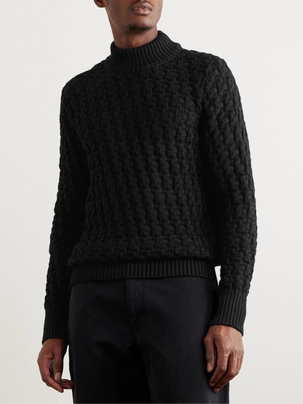 Stark Slim-Fit Cable-Knit Merino Wool Sweater - FR