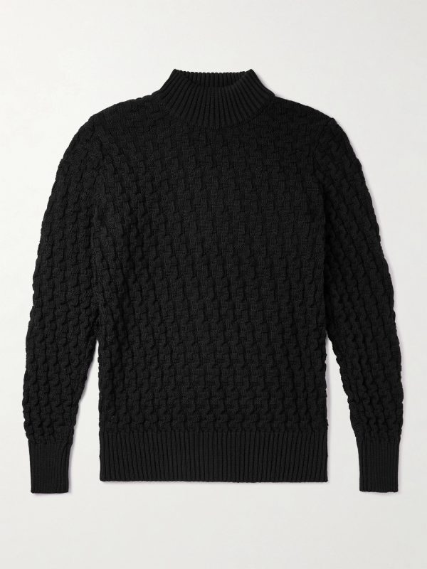 Stark Slim-Fit Cable-Knit Merino Wool Sweater
