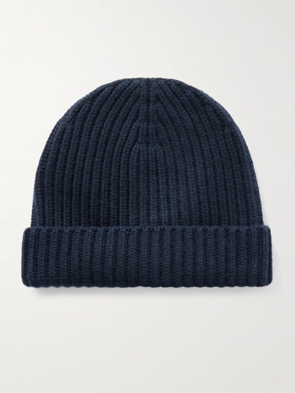 Ribbed Cashmere Beanie