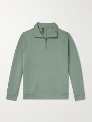 Smooth Spacer Stretch Recycled-Jersey Half-Zip Sweatshirt Smooth Spacer Stretch Recycled-Jersey Half-Zip Sweatshirt