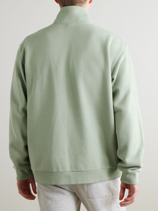 Steady State Cotton-Blend Jersey Half-Zip Sweatshirt - BK Steady State Cotton-Blend Jersey Half-Zip Sweatshirt - BK