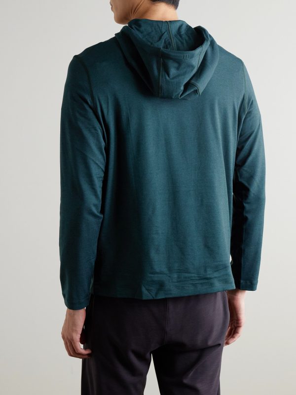 Stretch Recycled-Jersey Hoodie - BK Stretch Recycled-Jersey Hoodie - BK
