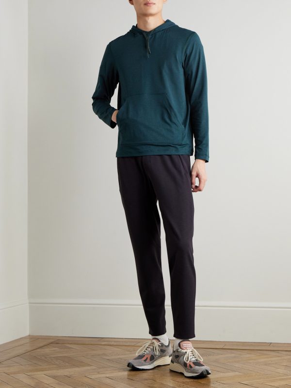 Stretch Recycled-Jersey Hoodie - OU Stretch Recycled-Jersey Hoodie - OU