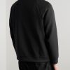 Smooth Spacer Stretch Recycled-Jersey Half-Zip Sweatshirt - BK Smooth Spacer Stretch Recycled-Jersey Half-Zip Sweatshirt - BK