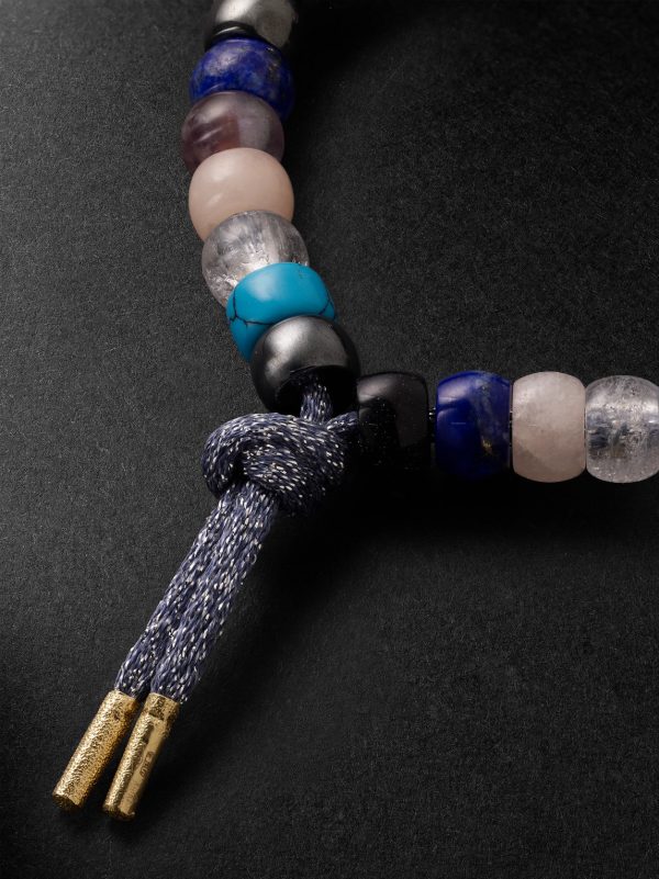 Firenze Forte 18-Karat Gold Multi-Stone Beaded Bracelet - BK Firenze Forte 18-Karat Gold Multi-Stone Beaded Bracelet - BK
