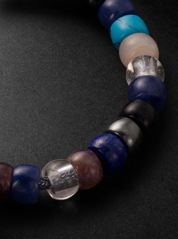Firenze Forte 18-Karat Gold Multi-Stone Beaded Bracelet - CU Firenze Forte 18-Karat Gold Multi-Stone Beaded Bracelet - CU