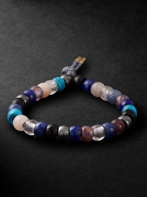 Firenze Forte 18-Karat Gold Multi-Stone Beaded Bracelet Firenze Forte 18-Karat Gold Multi-Stone Beaded Bracelet