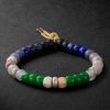 Montauk Forte 18-Karat White and Blackened Gold Multi-Stone Beaded Bracelet Montauk Forte 18-Karat White and Blackened Gold Multi-Stone Beaded Bracelet