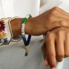 Montauk Forte 18-Karat White and Blackened Gold Multi-Stone Beaded Bracelet - OU Montauk Forte 18-Karat White and Blackened Gold Multi-Stone Beaded Bracelet - OU