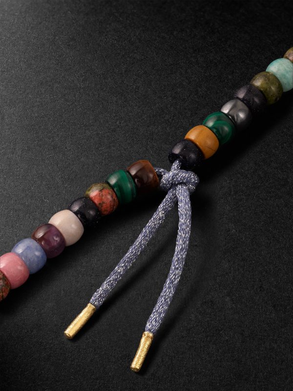 Moonbow 18-Karat Gold Multi-Stone Beaded Necklace - BK