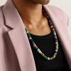 Moonbow 18-Karat Gold Multi-Stone Beaded Necklace - OU
