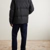 Quilted Flannel Down Jacket - BK