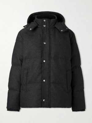 Quilted Flannel Down Jacket