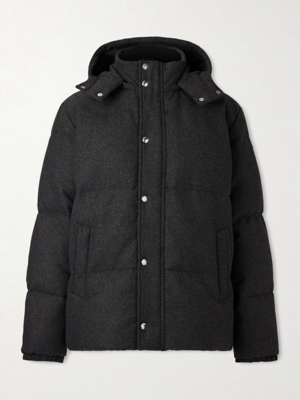 Quilted Flannel Down Jacket