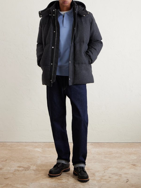 Quilted Flannel Down Jacket - OU
