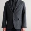 Shell-Trimmed Flannel Blazer - FR Shell-Trimmed Flannel Blazer - FR