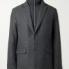 Shell-Trimmed Flannel Blazer Shell-Trimmed Flannel Blazer
