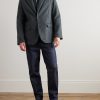 Shell-Trimmed Flannel Blazer - OU Shell-Trimmed Flannel Blazer - OU