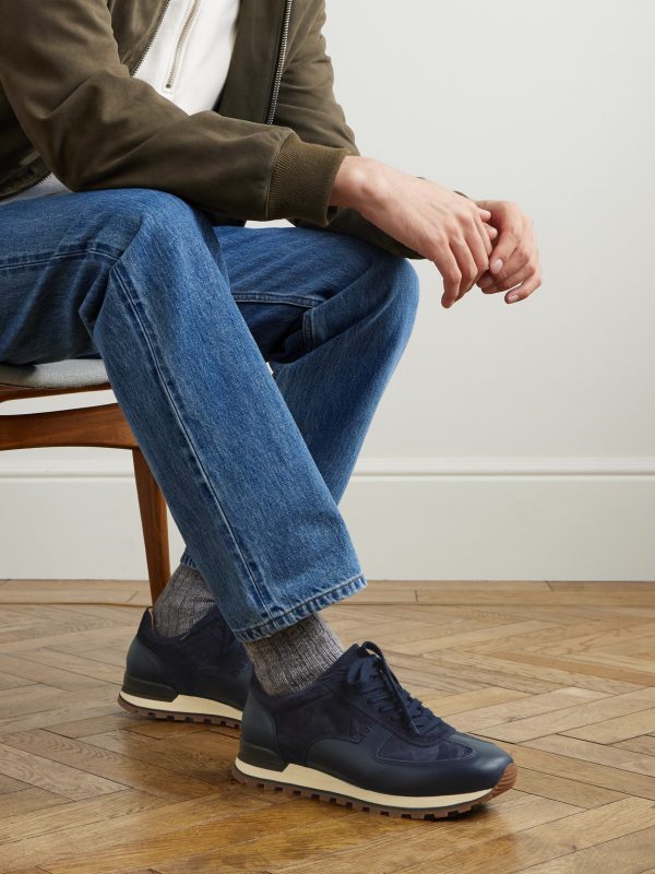Carlos Suede and Leather Sneakers - OU Carlos Suede and Leather Sneakers - OU