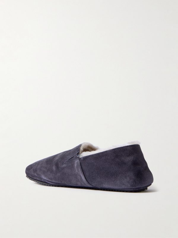 Plush-Lined Suede Slippers - BK Plush-Lined Suede Slippers - BK