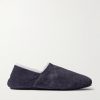Plush-Lined Suede Slippers Plush-Lined Suede Slippers