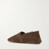 Plush-Lined Suede Slippers - BK Plush-Lined Suede Slippers - BK