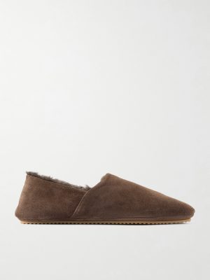 Plush-Lined Suede Slippers Plush-Lined Suede Slippers