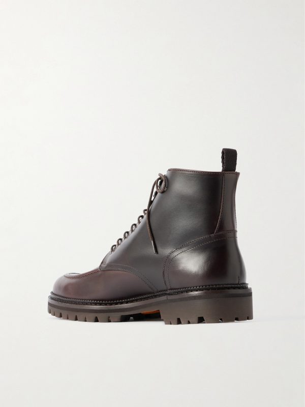 Commander Shearling-Lined Leather Lace-Up Boots - BK Commander Shearling-Lined Leather Lace-Up Boots - BK
