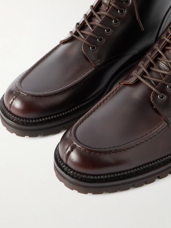 Commander Shearling-Lined Leather Lace-Up Boots - CU Commander Shearling-Lined Leather Lace-Up Boots - CU