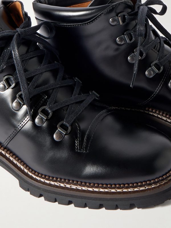 Jacques Glossed-Leather Hiking Boots - CU Jacques Glossed-Leather Hiking Boots - CU