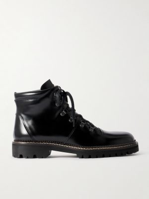 Jacques Glossed-Leather Hiking Boots Jacques Glossed-Leather Hiking Boots