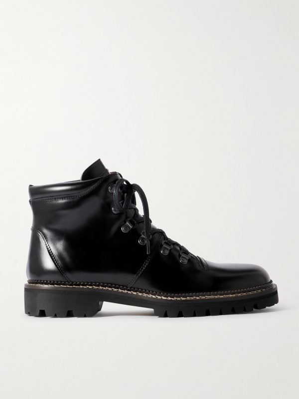 Jacques Glossed-Leather Hiking Boots Jacques Glossed-Leather Hiking Boots