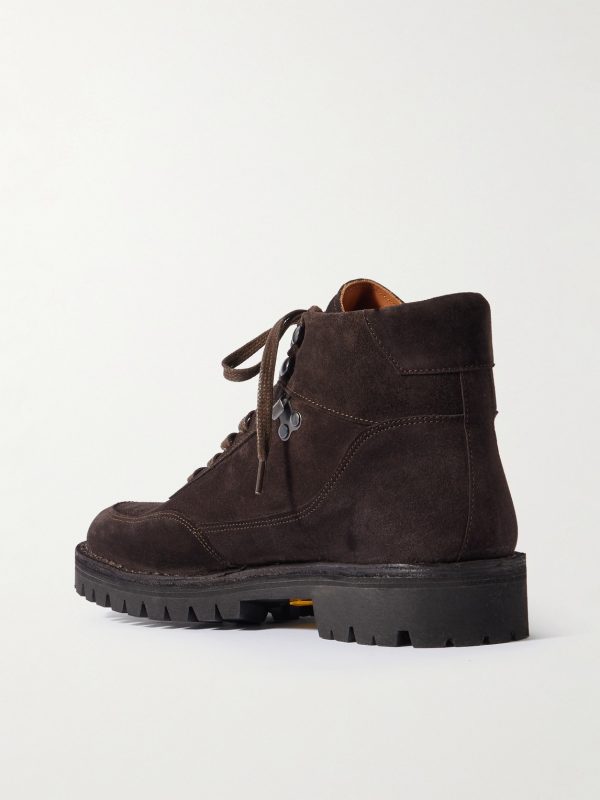 Suede Lace-Up Boots - BK