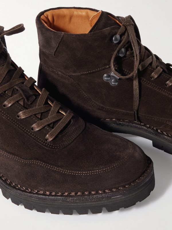 Suede Lace-Up Boots - CU