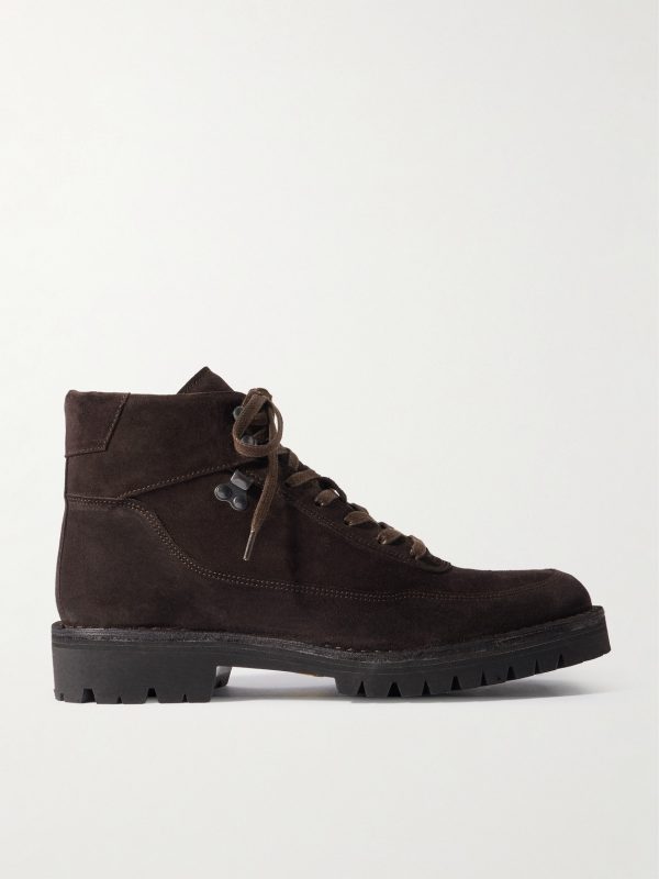 Suede Lace-Up Boots