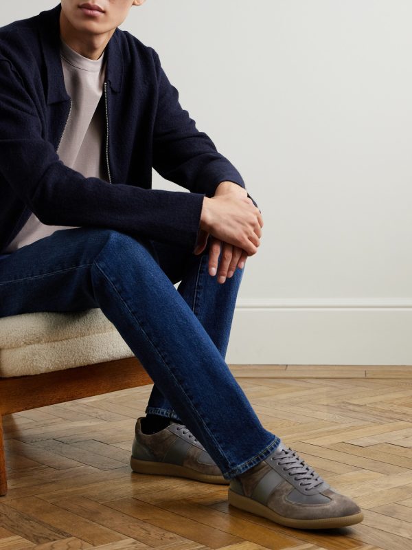 Ansel Suede and Leather Sneakers - OU Ansel Suede and Leather Sneakers - OU