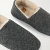 Shearling-Lined Woven Slippers - CU